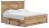 Ashley Furniture PCB1170B15 Ashley Furniture PCB1170B15 Makidern - King Panel Storage Bed With 2 Under Bed Storage Units - Tan