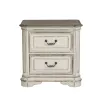 Liberty Furniture 244-BR-QUBDMCN Liberty Furniture 244-BR-QUBDMCN Magnolia Manor - 5 Piece Bedroom Set (Queen Upholstered Bed Wooden Footboard, Dresser & Mirror, Chest, Nightstand) - Antique White