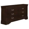 CoasterEveryday 202411T-S5 Louis Philippe - 5 Piece Twin Bedroom Set - Cappuccino
