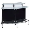 CoasterEssence 100139 Keystone - Curved Glass Top Home Bar Wine Cabinet - Black
