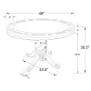 CoasterEssence 100871 Turk - Round Dining And Billiard Poker Game Table - Tobacco