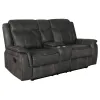 CoasterEveryday 603504-S3 Lawrence - 3 Piece Upholstered Reclining Sofa Set - Charcoal