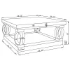 CoasterElevations 722518 Amalia - Square Mirrored Acrylic Crystal Coffee Table - Silver