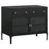 CoasterElevations 951761 Sadler - 2-Drawer Metal Accent Storage Cabinet - Matte Black