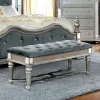 Furniture of America CM7194BN Azha - Bench - Silver / Gray