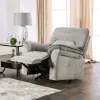Furniture of America CM9908DV-CH Josias - Glider Recliner - Light Gray