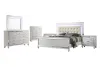 New Classic 02-9698W-36N New Classic 02-9698W-36N Valentino - 5/0 Queen 6 Piece Bedroom Set (Bed & Dresser & Mirror & Chest & 2 Nightstands) - White