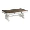 Intercon DK-TA-5028-RFO-C Drake - Coffee Table - Rustic White / French Oak