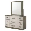 Coaster Fine Furniture 224983M Fenwick - 9-Drawer Dresser With Mirror - Gray Oak