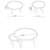 Coaster Fine Furniture 723918-S2 Kaelyn - 3 Piece Round Coffee And End Table Set - Gold