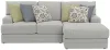 Jackson Furniture Industries 2340/46/76-28 Stockbridge - 2 Piece Sofa Chaise With Comfort Coil Seating And 6 Accent Pillows Included (Right Side Facing Chaise) - Slate
