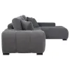 Coaster Fine Furniture 509965B2 Octavia - RAF Chaise With Pillows, Box 2 of 2 - Charcoal Gray