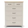 Riverside Furniture 79465 Glenndale - Five Drawer Chest - Aged White / Wheat