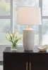 Ashley Furniture L100794 Cylener - Ceramic Table Lamp - Off White