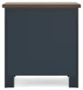 Ashley Furniture B414-92 Landocken - Two Drawer Night Stand - Brown / Blue