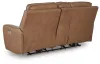 Ashley Furniture PCU6260618 DeepWakes - Power Reclining Loveseat / Console / Adjustable Headrest - Caramel