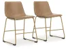 Ashley Furniture PCD373-03 Ashley Furniture PCD373-03 Ciabori - Dining Upholstered Side Chair (Set of 2) - Toast / Gold
