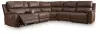 Ashley Furniture PCU12001S5 Bleckley - 6-Piece Power Reclining Sectional With LAF And RAF Recliners - Espresso