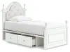 Ashley Furniture PCB1819B9 Ashley Furniture PCB1819B9 Kozlani - Twin Upholstered Panel Storage Bed - White