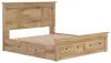 Ashley Furniture PCB1170B17 Ashley Furniture PCB1170B17 Makidern - King Panel Storage Bed With 2 Under Bed Storage Units And Storage Footboard - Tan