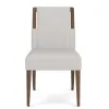 Riverside Furniture 43458 Delia - Upholstered Side Chair (Set of 2) - Nouveau Walnut / Beige