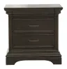 Pulaski Furniture P012-BR-K2-KIT1 Caldwell - Queen Storage Bed With Nightstand - Smoked Molasses