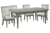 Pulaski Furniture P091240-KIT25 Pulaski Furniture P091240-KIT25 Madison Ridge - Extendable Leg Dining Table With 2 Side Chairs And 2 Arm Chairs - Bluff Gray