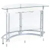 CoasterEssence 101066 Amarillo - Freestanding Glass Top Home Bar Wine Cabinet - White