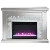 CoasterElevations 991048 Gilmore - Mirrored Freestanding Electric Fireplace - Silver