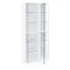 Coaster Fine Furniture 950397 Cabra - 4-Door LED Curio Display Cabinet - White High Gloss