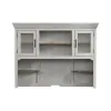 Intercon DK-HO-6852H-RFO-C Drake - Credenza Hutch - Rustic White / French Oak