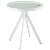 Coaster Fine Furniture 706258-S2 Briggs - 2 Piece Round Coffee And End Table Set - White