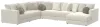 Jackson Furniture Industries 2235/36/31/59/76-16 Jackson Furniture Industries 2235/36/31/59/76-16 Ritzy - 6 Piece Modular Sectional (RSF Chaise) - Bone