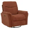 Coaster Fine Furniture 610433P Adler - Upholstered Power Swivel Glider Recliner - Rust