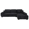 Coaster Fine Furniture 511061B1 Octavia - LAF Sofa With Pillow, Box 1 of 2 - Black