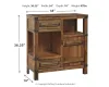 Ashley Furniture T411-40 Roybeck - Accent Cabinet - Light Brown / Bronze