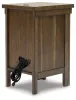 Ashley Furniture T731-7 Moriville - Chair Side End Table - Grayish Brown
