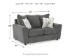 Ashley Furniture 2850235 Stairatt - Loveseat - Gravel
