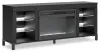 Ashley Furniture W2721-168 Cayberry - TV Stand With Fireplace - Black