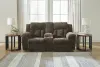 Ashley Furniture 3740794 Frohn - Dbl Reclining Loveseat With Console - Chocolate
