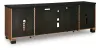 Ashley Furniture W737-78 Kallari - XL TV Stand With Fireplace Option - Warm Brown / Black