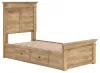 Ashley Furniture PCB1170B26 Ashley Furniture PCB1170B26 Makidern - Twin Panel Storage Bed With Under Bed Storage Unit - Tan