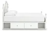 Ashley Furniture PCB1819B10 Kozlani - Full Upholstered Panel Storage Bed - White
