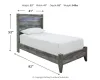 Ashley Furniture B221B20 Ashley Furniture B221B20 Baystorm - Twin Panel Bed - Gray