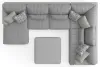 Jackson Furniture Industries 3480/75/30/72/28-18 Jackson Furniture Industries 3480/75/30/72/28-18 Titan - 3 Piece Sectional With Comfort Coil Seating, 9 Included Accent Pillows And 1 Included Cocktail Ottoman (Left Side Facing Chaise) - Moonstruck
