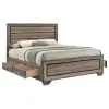 CoasterEveryday 204190Q Kauffman - Wood Queen Storage Panel Bed - Washed Taupe