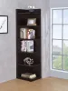 CoasterEveryday 800270 Alder - 6-Shelf Corner Bookcase - Cappuccino