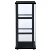 CoasterEveryday 950179 Cyclamen - 3-Shelf Clear Glass Curio Display Cabinet - Black