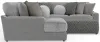 Jackson Furniture Industries 4047/73/59/30/75/28-38 Canyon - 4 Piece Sectional With Cuddler Seat Cushions, Included Accent Pillows And Cocktail Ottoman (Left Side Facing Chaise) - Platinum