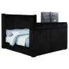 Coaster Fine Furniture 315945KW Centergrove - Upholstered California King Wingback TV Bed - Black